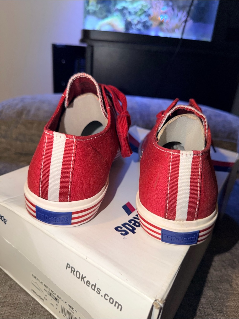 PRO-Keds 69er Lo Ripstop Brick Red Men’s Size 8 Retro Sneakers - Picture 5 of 11
